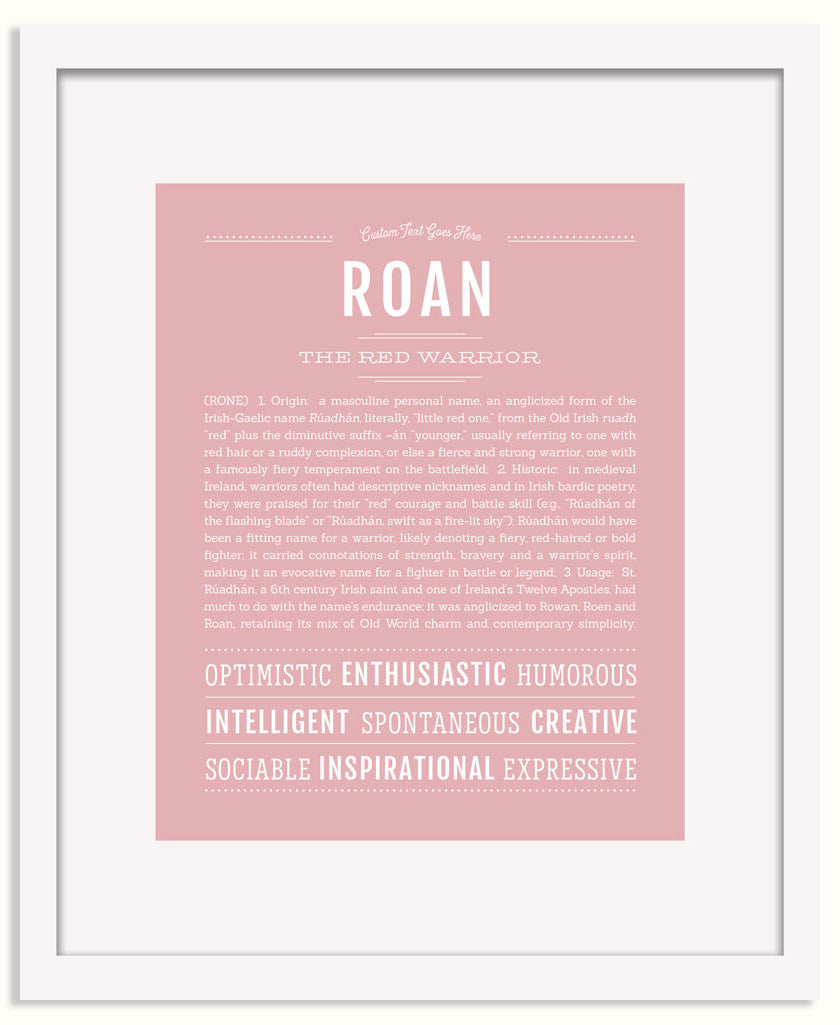 Frame Options | Dusty Rose | White Frame, Matted