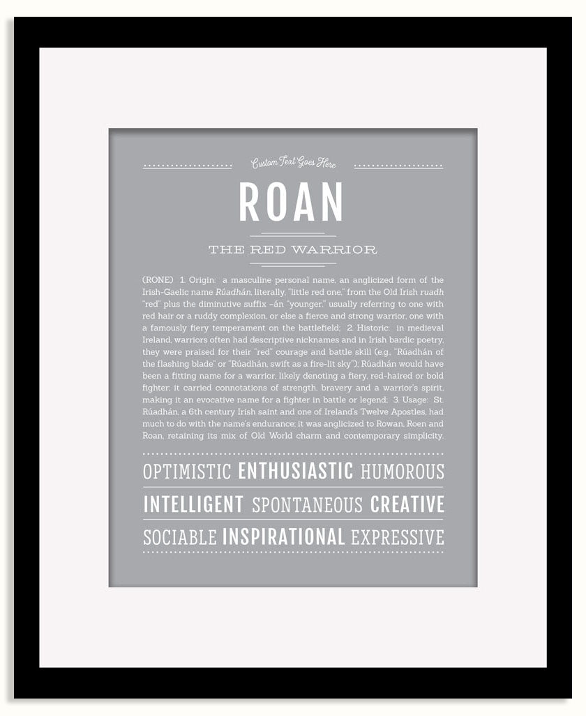 Frame Options | Light Gray | Black Frame, Matted