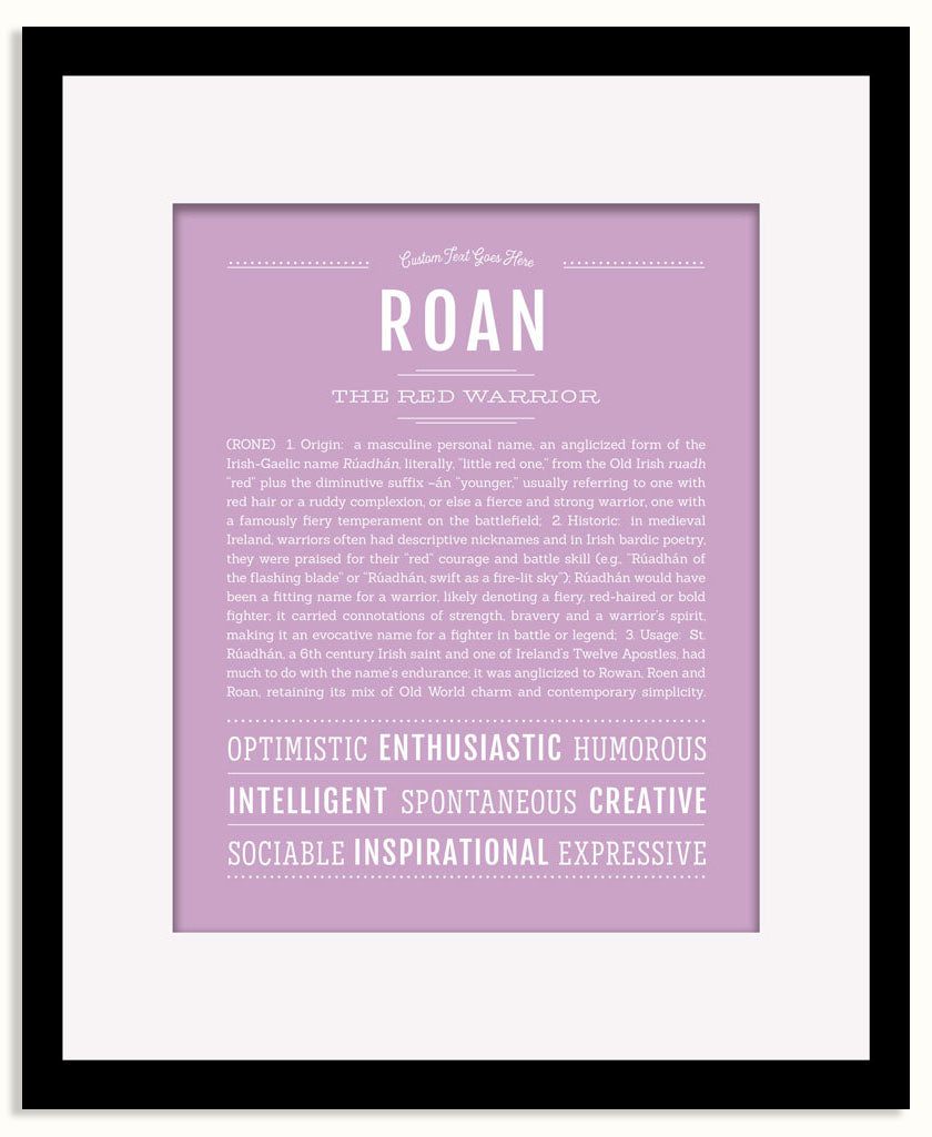 Frame Options | Lilac | Black Frame, Matted