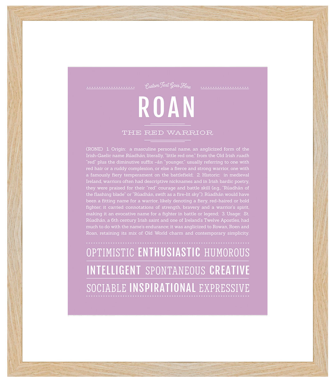 Frame Options | Lilac | Maple Frame, Matted