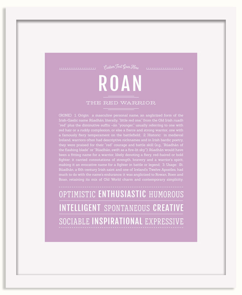 Frame Options | Lilac | White Frame, Matted
