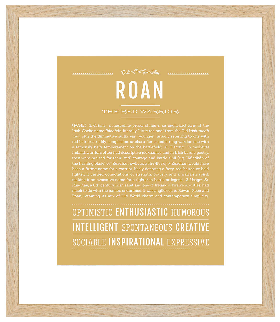 Frame Options | Matte Gold | Maple Frame, Matted
