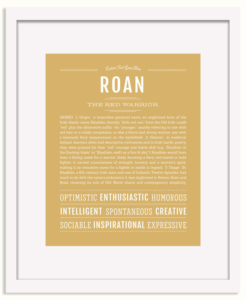 Frame Options | Matte Gold | White Frame, Matted