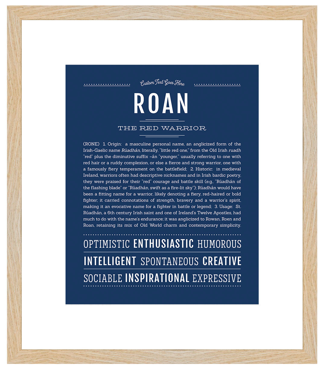 Frame Options | Midnight Blue | Maple Frame, Matted