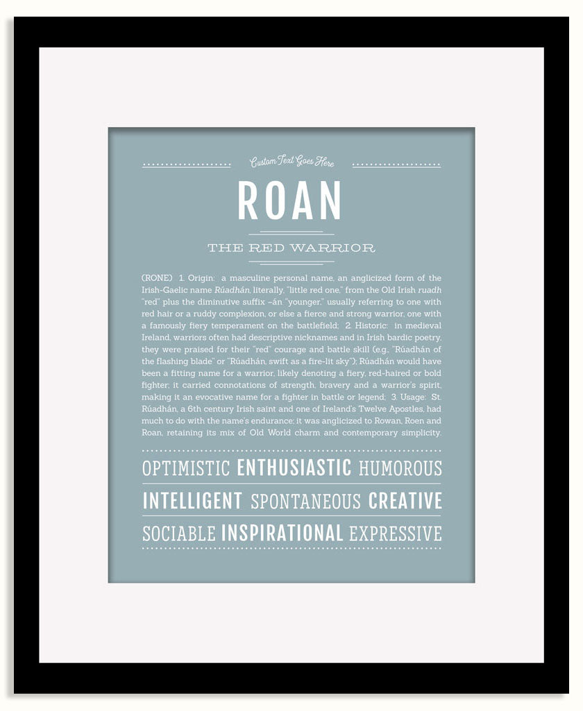 Frame Options | Powder Blue | Black Frame, Matted