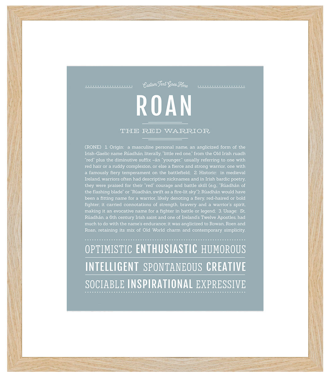 Frame Options | Powder Blue | Maple Frame, Matted