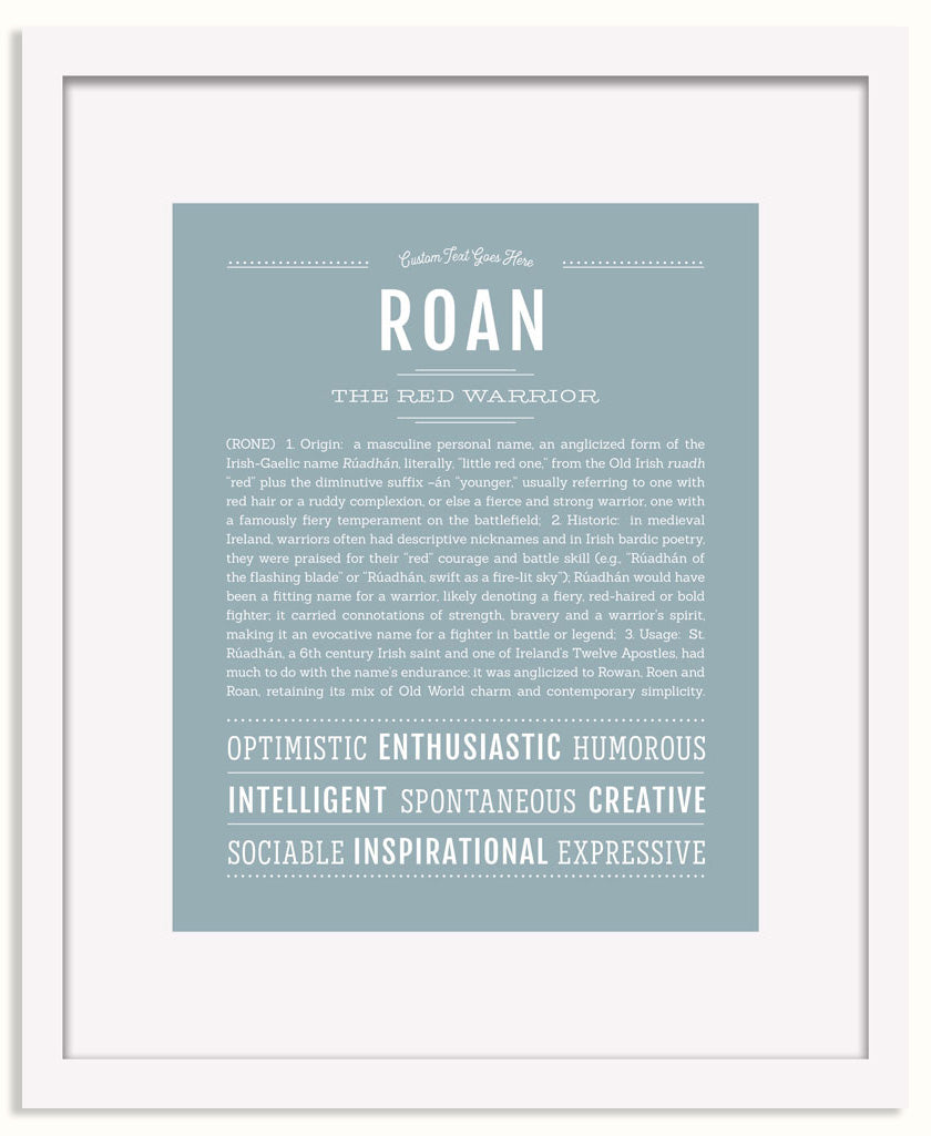 Frame Options | Powder Blue | White Frame, Matted