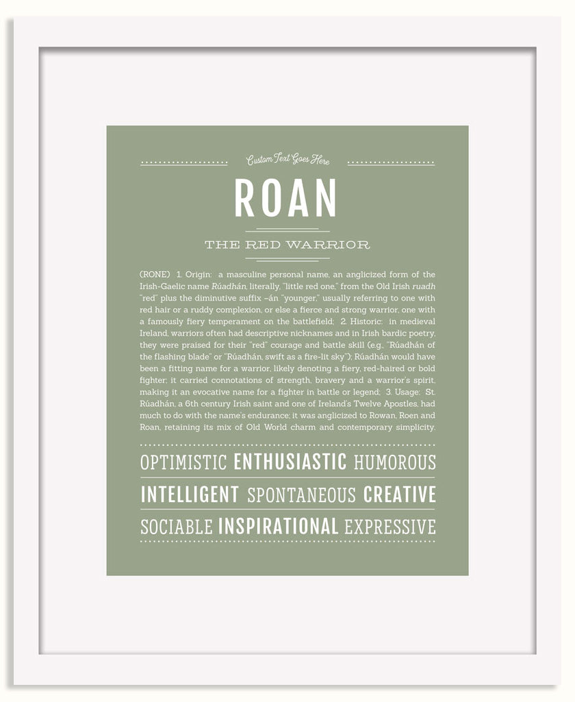 Frame Options | Sage | White Frame, Matted