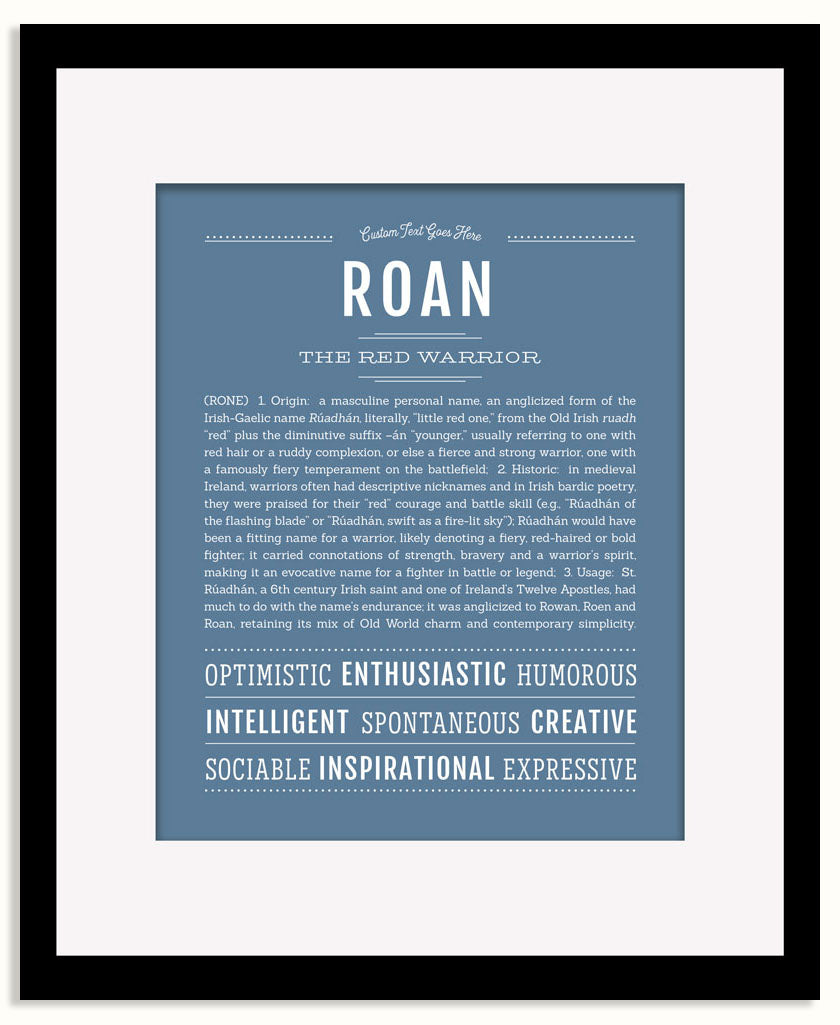 Frame Options | Steele Blue | Black Frame, Matted