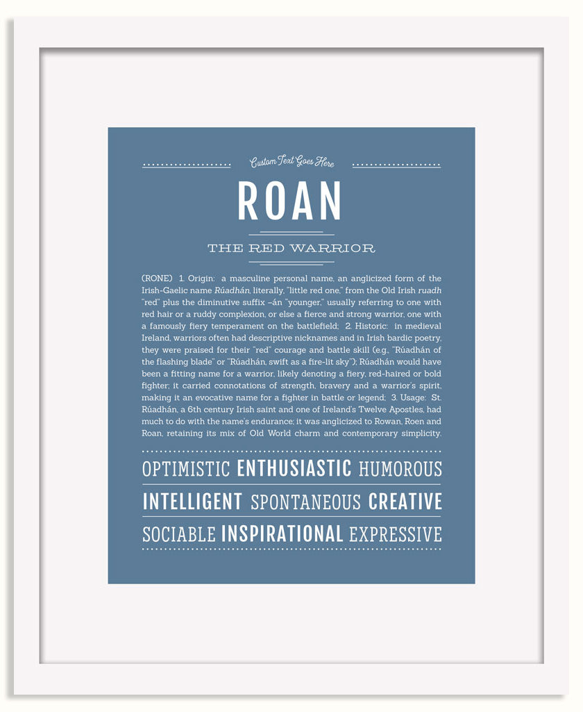 Frame Options | Steele Blue | White Frame, Matted