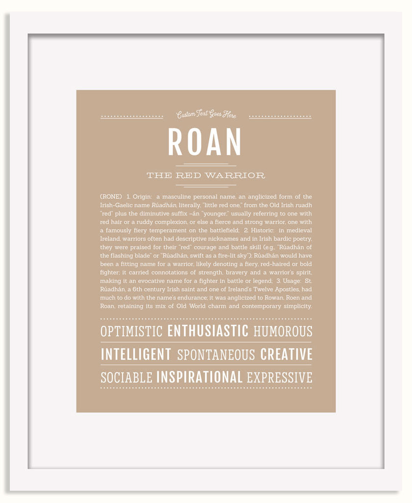 Frame Options | Tan | White Frame, Matted