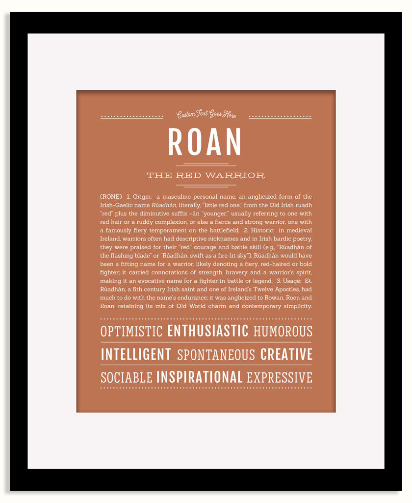 Frame Options | Terra Cotta | Black Frame, Matted