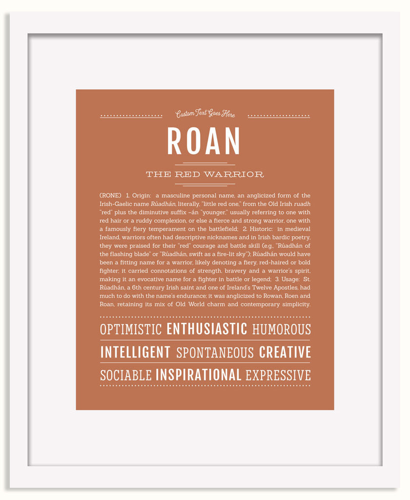 Frame Options | Terra Cotta | White Frame, Matted
