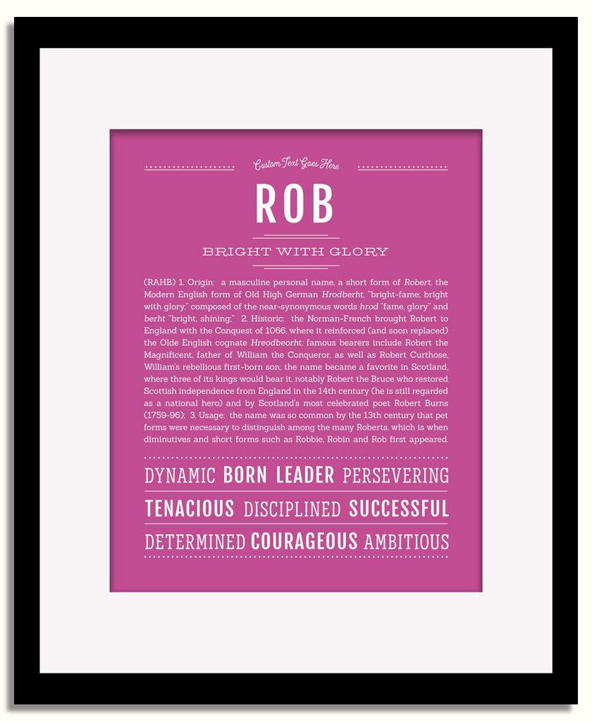 Frame Options | Dark Pink | Black Frame, Matted