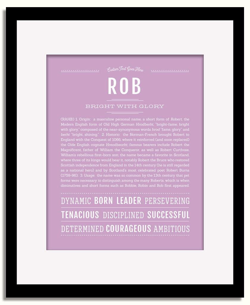 Frame Options | Lilac | Black Frame, Matted