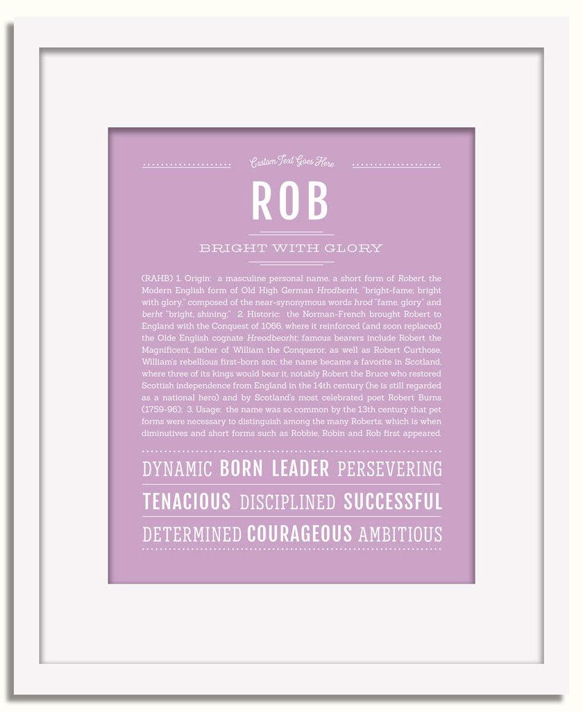 Frame Options | Lilac | White Frame, Matted