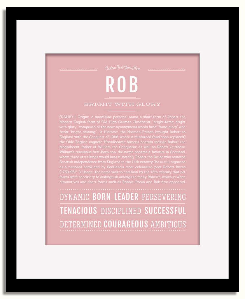 Frame Options | Dusty Rose | Black Frame, Matted