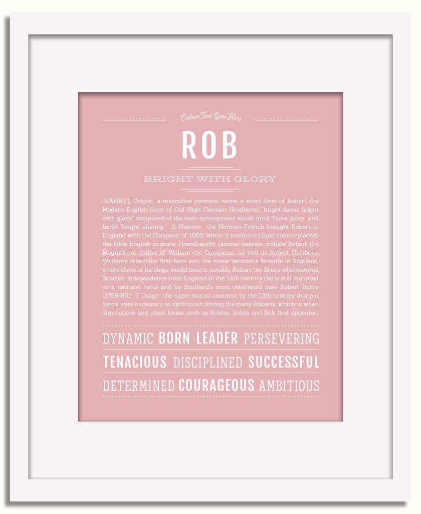 Frame Options | Dusty Rose | White Frame, Matted