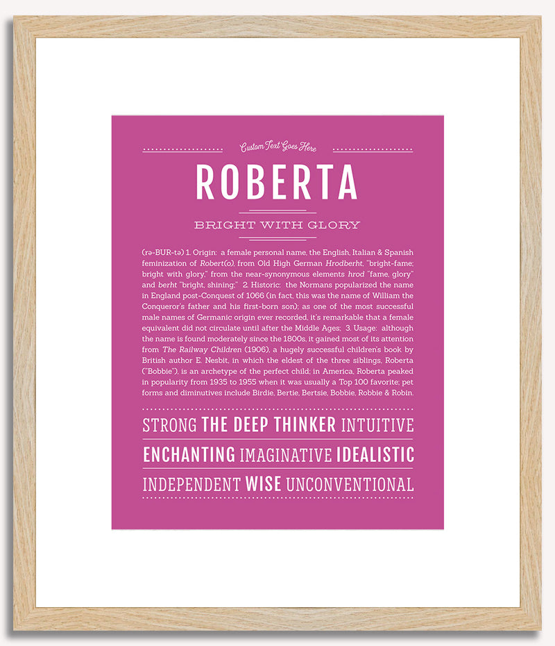 Roberta | Name Art Print