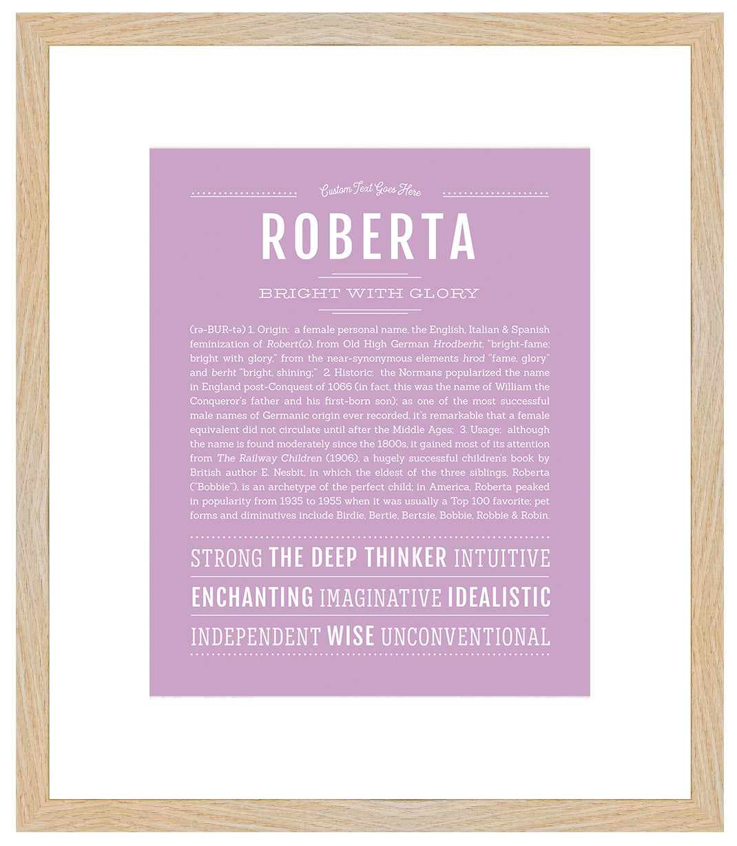 Roberta | Name Art Print