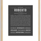 Roberto | Name Art Print