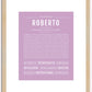 Roberto | Name Art Print