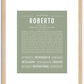 Roberto | Name Art Print