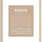 Roberto | Name Art Print