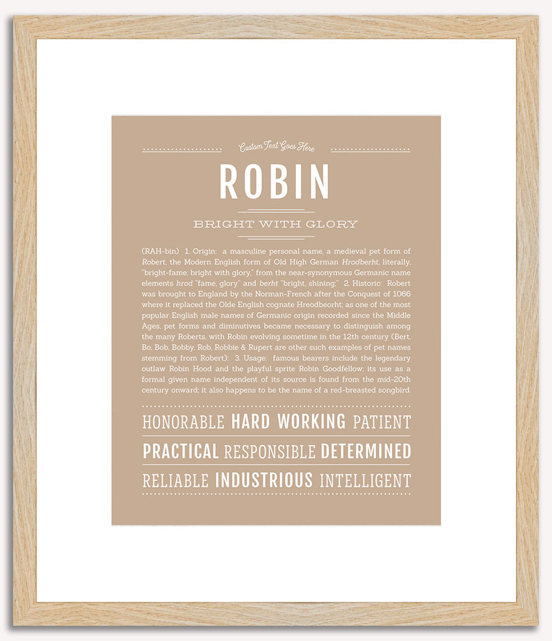 Robin (male) | Name Art Print