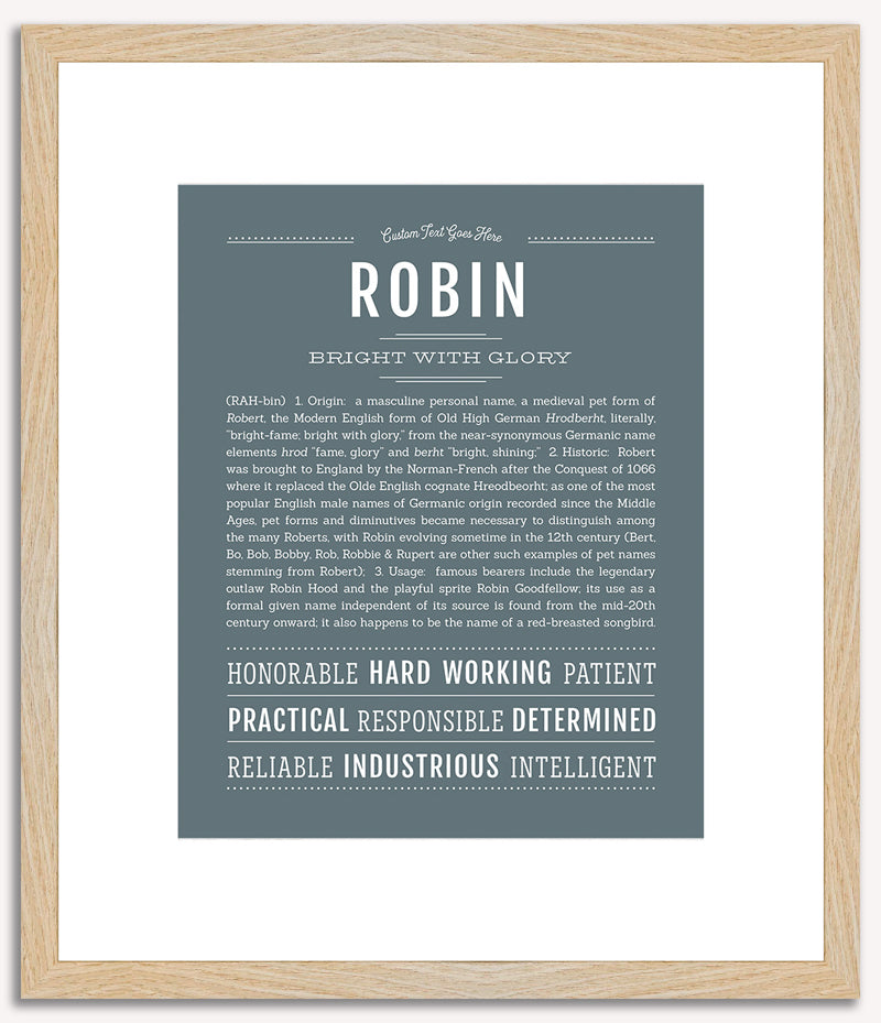 Robin (female) | Name Art Print