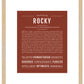Rocky | Name Art Print