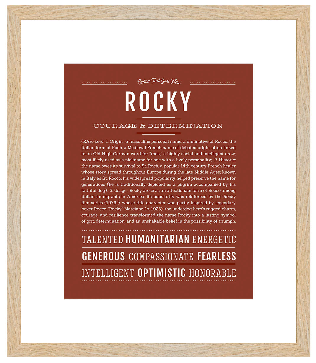 Rocky | Name Art Print