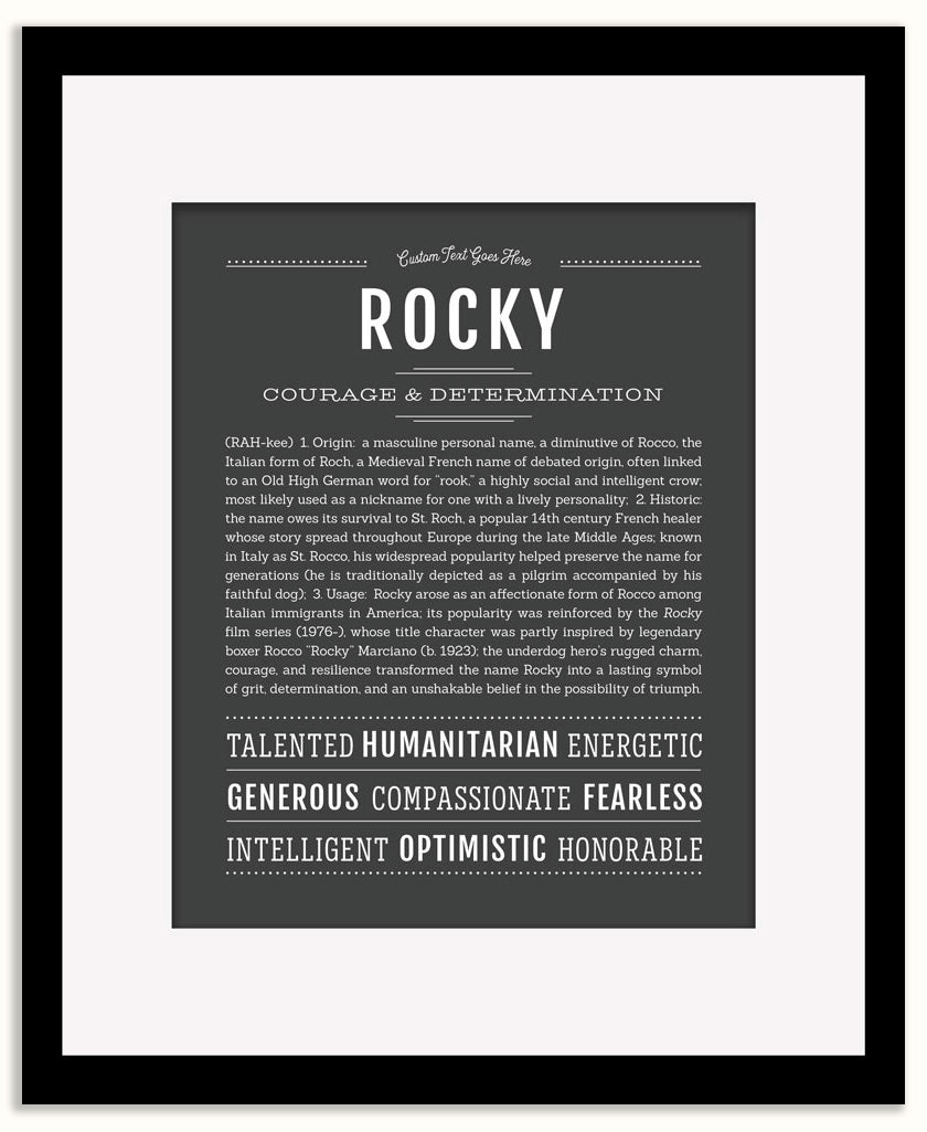 Rocky | Name Art Print