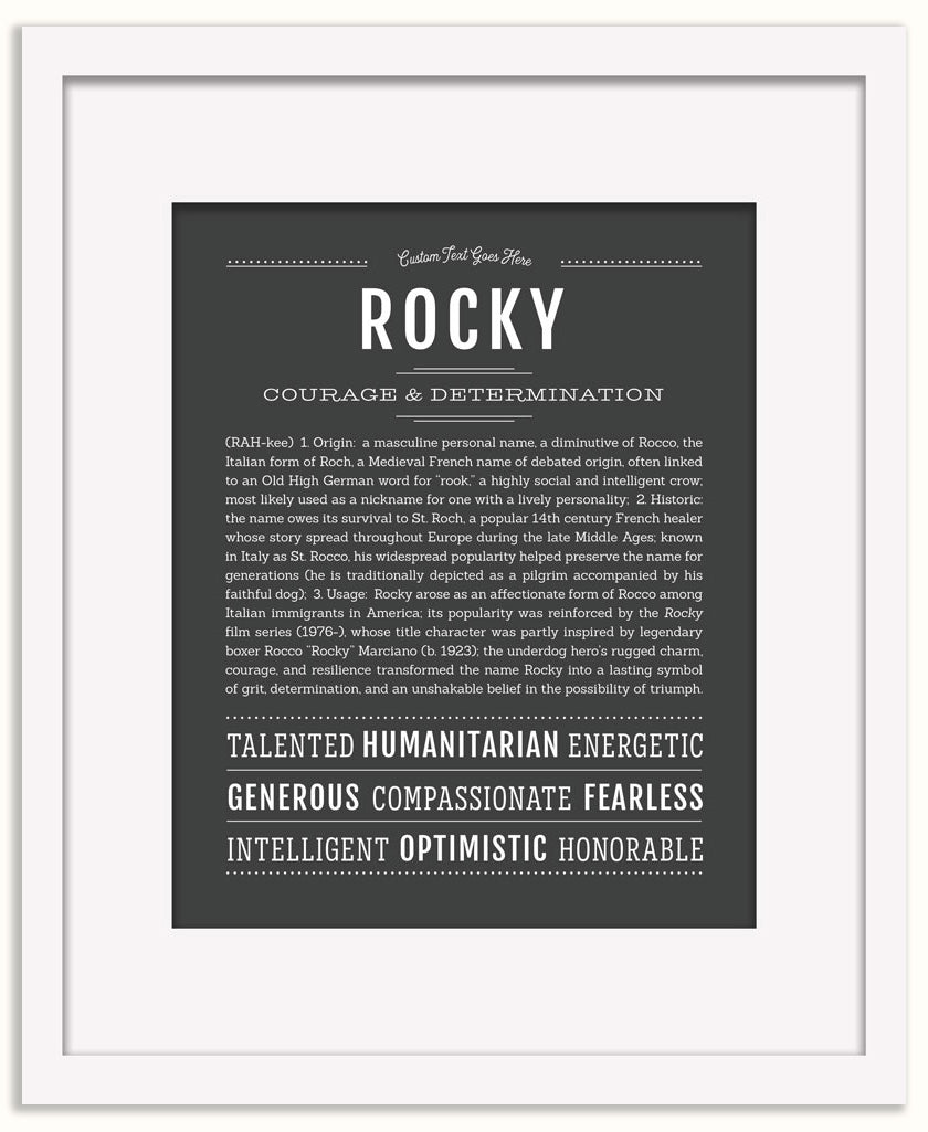 Rocky | Name Art Print
