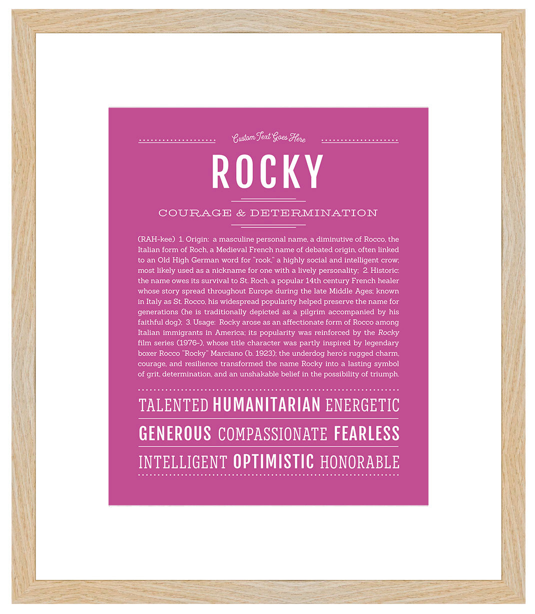 Rocky | Name Art Print
