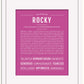 Rocky | Name Art Print