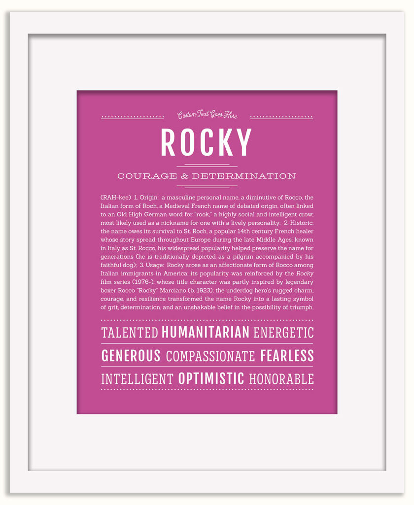 Rocky | Name Art Print