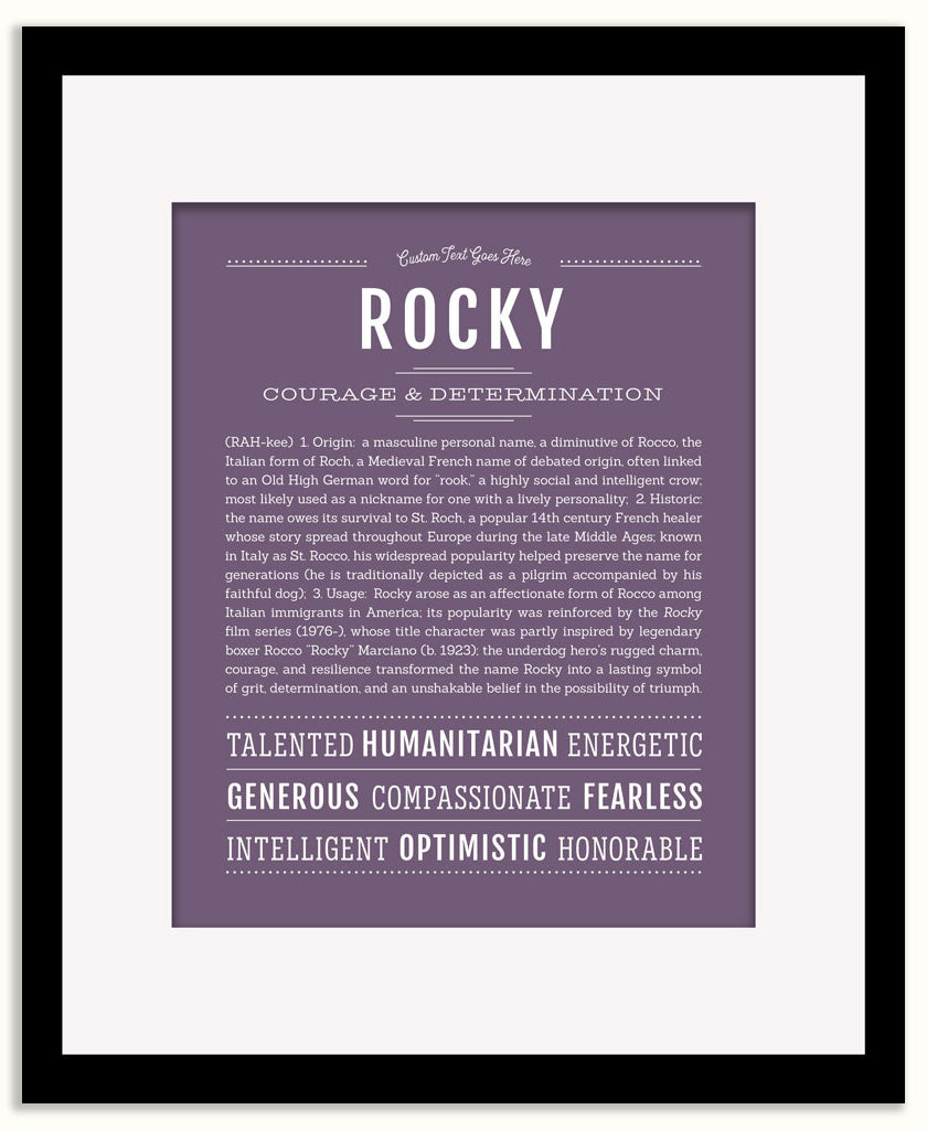 Rocky | Name Art Print