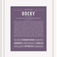 Rocky | Name Art Print