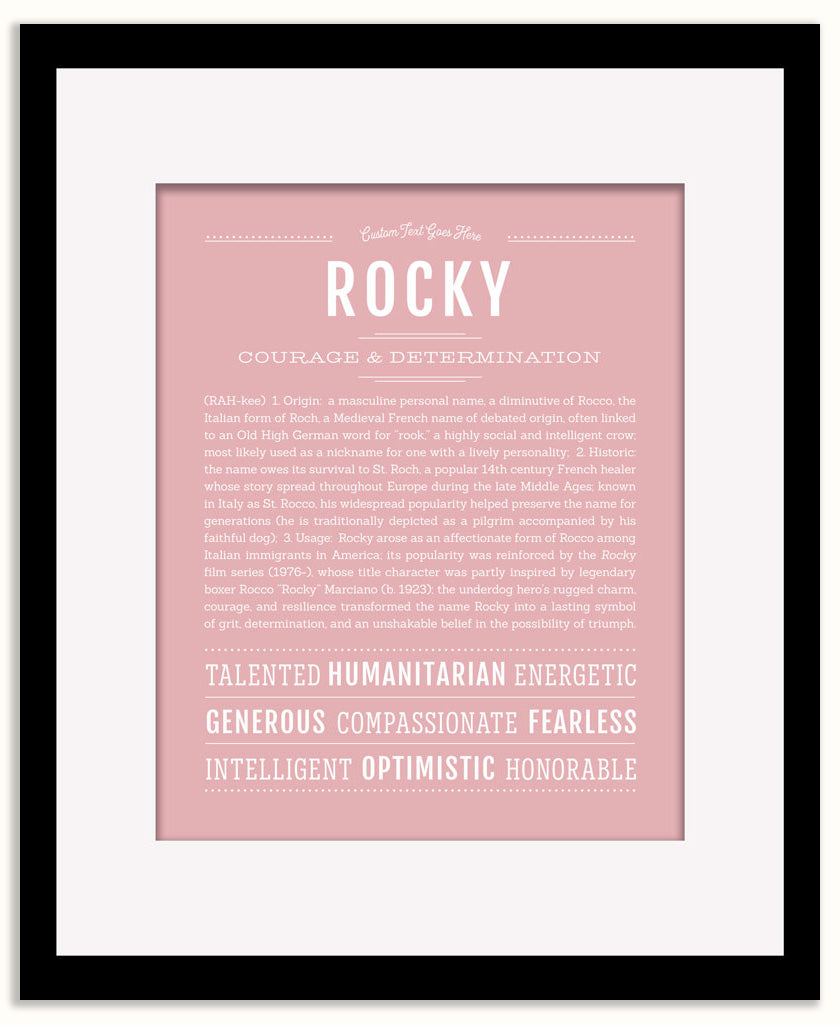 Rocky | Name Art Print