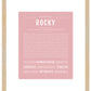 Rocky | Name Art Print