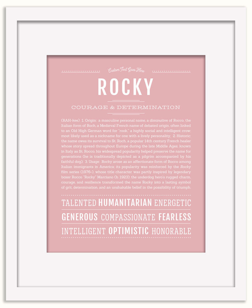 Rocky | Name Art Print