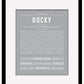 Rocky | Name Art Print