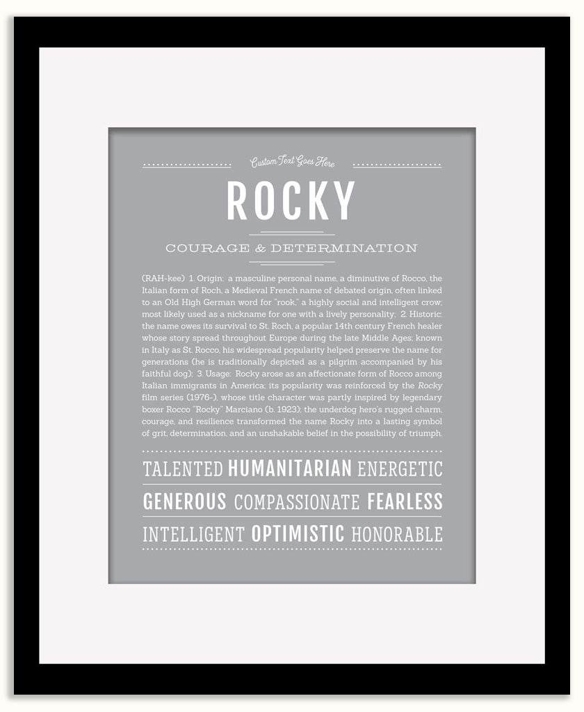 Rocky | Name Art Print
