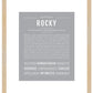 Rocky | Name Art Print