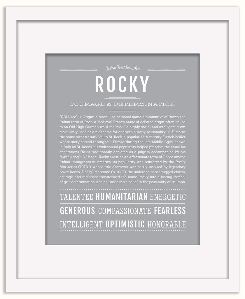 Rocky | Name Art Print