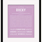 Rocky | Name Art Print