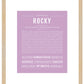 Rocky | Name Art Print