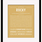 Rocky | Name Art Print