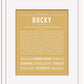 Rocky | Name Art Print